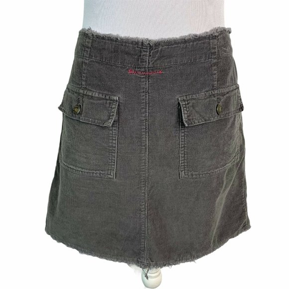 Free People Corduroy Raw Hem Pockets Mini Skirt - Picture 4 of 9